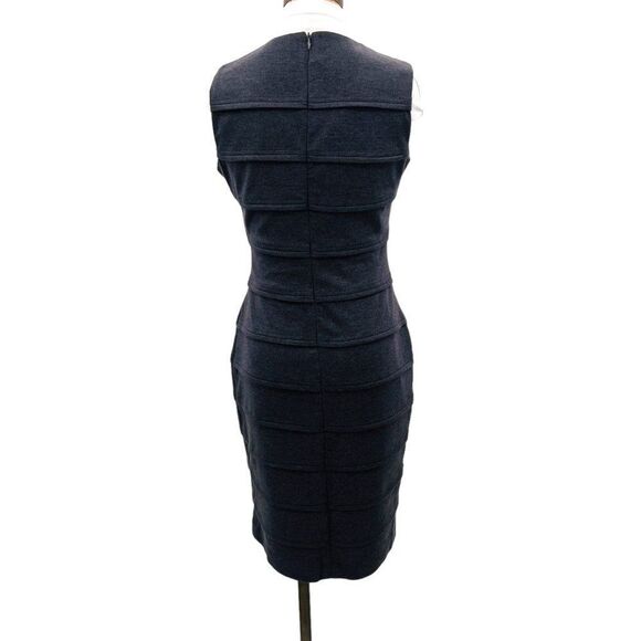 Calvin Klein Charcoal Grey Ribbed Bandage Bodycon Dress – Size 4 (NWT) - Picture 7 of 16